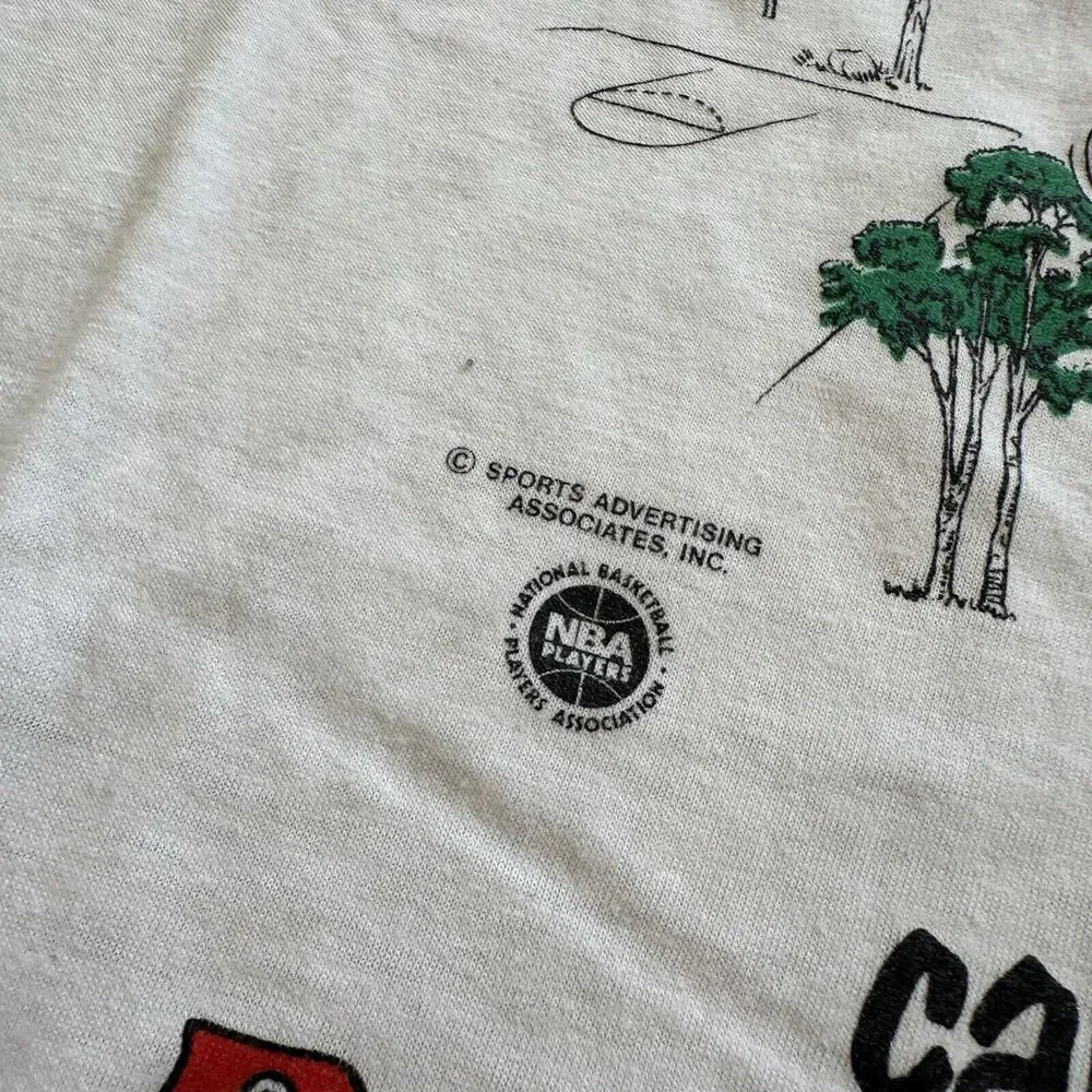 Vintage Boston Celtics Shirt Mens M Danny Ainge Ringer 80s‎ NBA Basketball